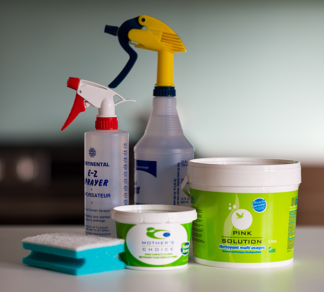 Photo of the products used at Mess Marshal
